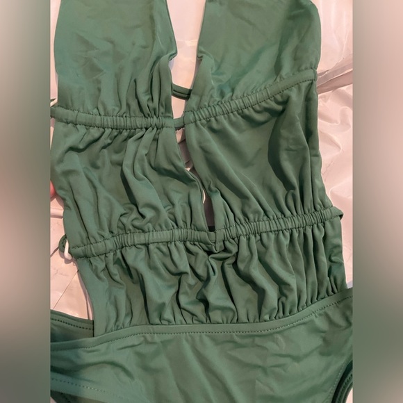 Stone Fox Swim Green One Piece Swimsuit - Picture 2 of 10